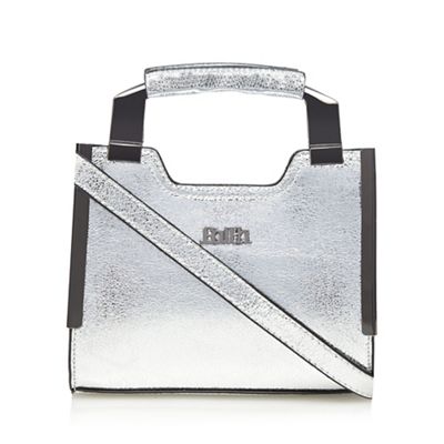Silver metallic mini grab bag